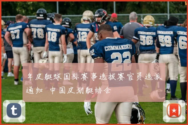 年皮艇球国际赛事选拔赛官员选派通知 中国皮划艇协会